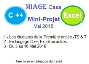 Mise en situation de travail - Mini-projets - Avril 2018