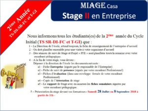 Stage (I et II) en Entreprise