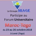 Groupe MIAGE au Forum Universitaire Maroc-Togo Octobre 2018