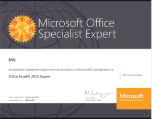 Formation et Certification Microsoft Office Specialist - MOS