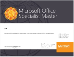 Formation et Certification Microsoft Office Specialist - MOS