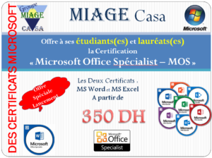 Formation et Certification Microsoft Office Specialist - MOS