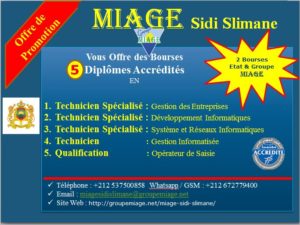 MIAGE Sidi-Slimane Formation professionnelle