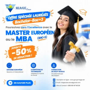 Offre spéciale Master et MBA MIAGE Casa pour lauréats Bachelor